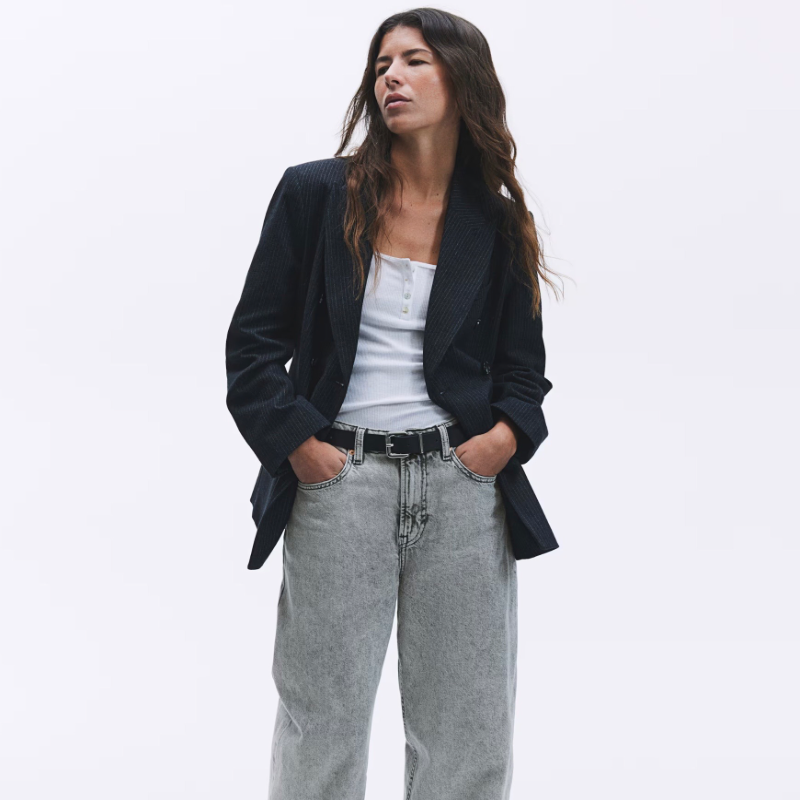 H&M джинсы HIGH RISE WIDE LEG BAGGY JEANS