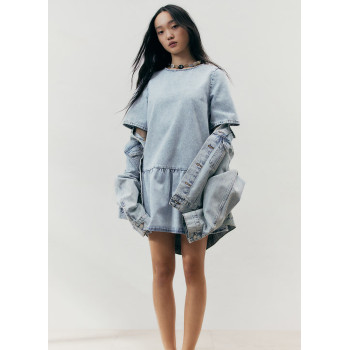H&M платье TIE-DETAIL DENIM DRESS
