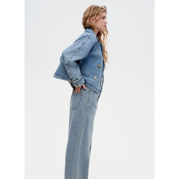H&M джинсовый трэнч SHORT TRENCH COAT