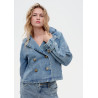 H&M джинсовый трэнч SHORT TRENCH COAT
