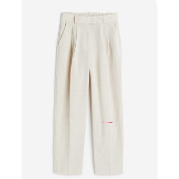 H&M льняные брюки TAPERED LINEN-BLEND PANTS