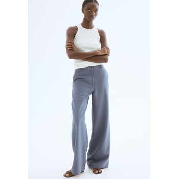H&M льняные брюки WIDE-LEG LINEN-BLEND PANTS