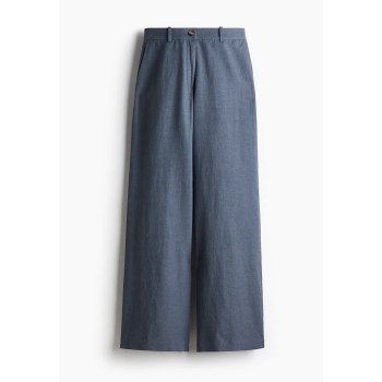 H&M льняные брюки WIDE-LEG LINEN-BLEND PANTS