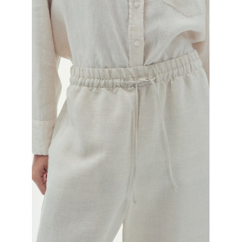 H&M льняные брюки WIDE-LEG LINEN-BLEND PANTS
