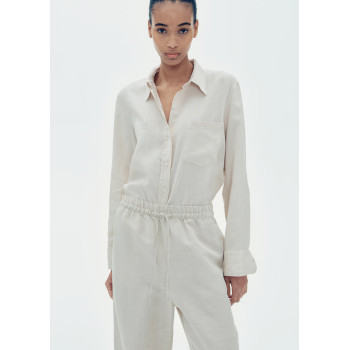 H&M льняные брюки WIDE-LEG LINEN-BLEND PANTS