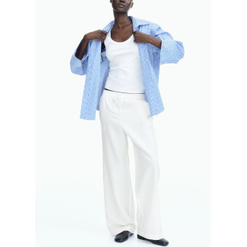 H&M льняные брюки WIDE-LEG LINEN-BLEND PANTS