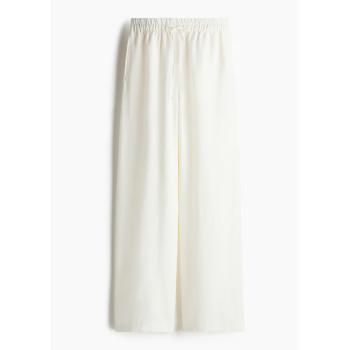 H&M льняные брюки WIDE-LEG LINEN-BLEND PANTS