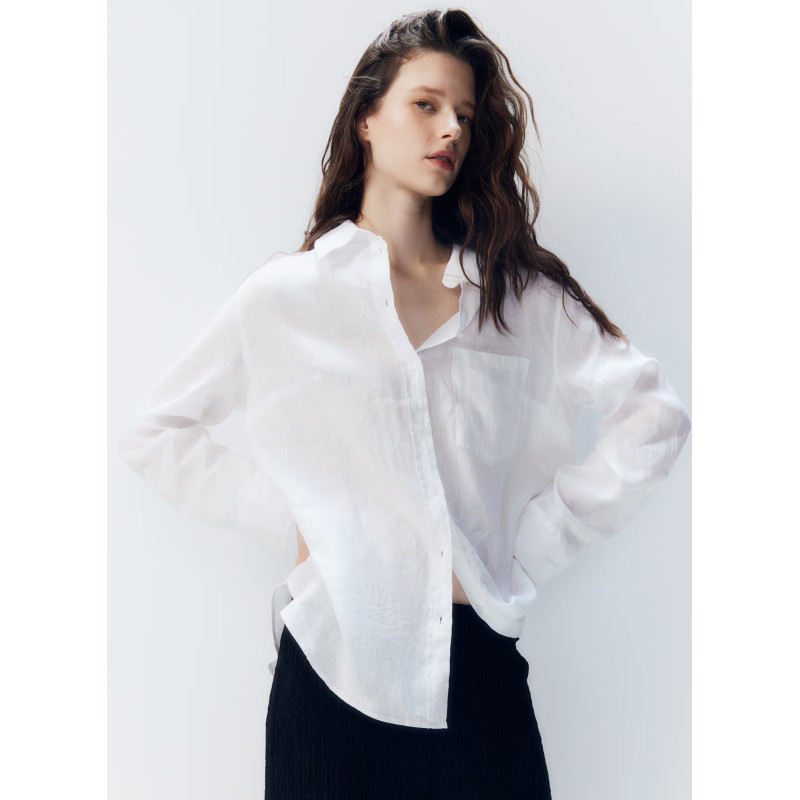 H&M льняная рубашка PREMIUM SELECTION LINEN SHIRT