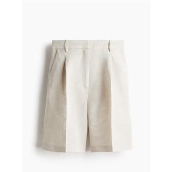 H&M шорты-бермуды LINEN-BLEND BERMUDA SHORTS