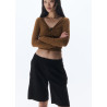 H&M шорты KNEE-LENGTH LINEN-BLEND SHORTS