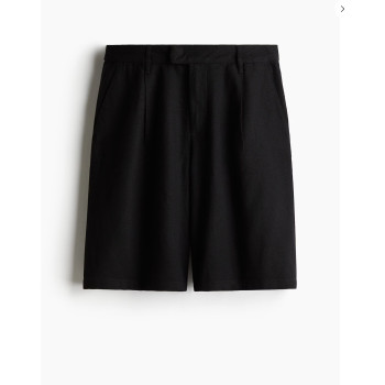 H&M шорты KNEE-LENGTH LINEN-BLEND SHORTS