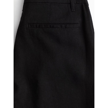 H&M шорты KNEE-LENGTH LINEN-BLEND SHORTS