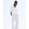 H&M укороченная льняная рубашка PREMIUM SELECTION LINEN BLEND SHIRT