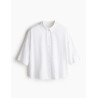 H&M укороченная льняная рубашка PREMIUM SELECTION LINEN BLEND SHIRT