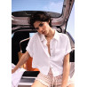 H&M укороченная льняная рубашка PREMIUM SELECTION LINEN BLEND SHIRT
