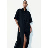H&M Рубашка-платье на пуговицах PREMIUM SELECTION LINEN-BLEND SHIRT DRESS