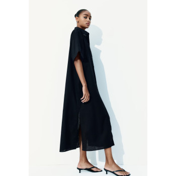 H&M Рубашка-платье на пуговицах PREMIUM SELECTION LINEN-BLEND SHIRT DRESS