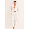 H&M льняные брюки PREMIUM SELECTION WIDE-LEG LINEN-BLEND PANTS