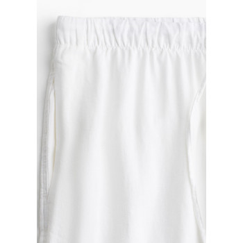 H&M льняные брюки PREMIUM SELECTION WIDE-LEG LINEN-BLEND PANTS