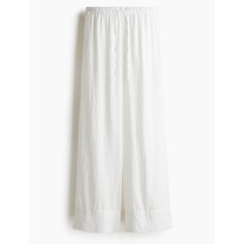 H&M льняные брюки PREMIUM SELECTION WIDE-LEG LINEN-BLEND PANTS