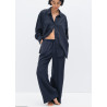 H&M льняные брюки PREMIUM SELECTION WIDE-LEG LINEN-BLEND PANTS