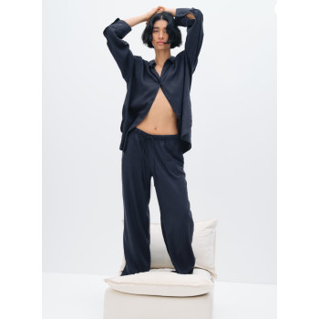 H&M льняные брюки PREMIUM SELECTION WIDE-LEG LINEN-BLEND PANTS