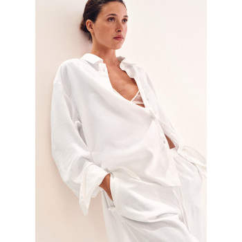 H&M льняная рубашка PREMIUM SELECTION LINEN-BLEND SHIRT