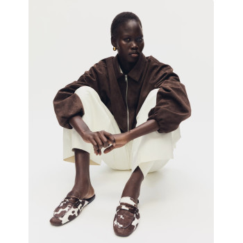 H&M мюли PREMIUM SELECTION LEATHER MULE LOAFERS
