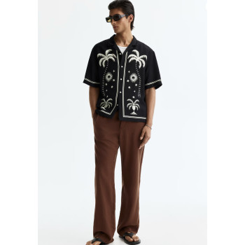 H&M льняные брюки PREMIUM SELECTION RELAXED-FIT LINEN-BLEND PANTS