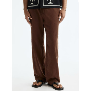 H&M льняные брюки PREMIUM SELECTION RELAXED-FIT LINEN-BLEND PANTS