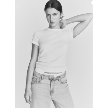 H&M футболка RIBBED T-SHIRT