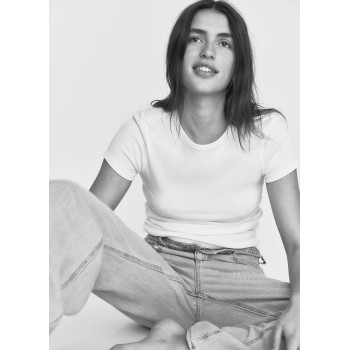 H&M футболка RIBBED T-SHIRT